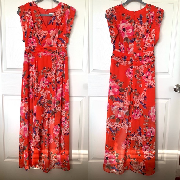 Eliza J Floral High-Low Floral Maxi Dress - Picture 3 of 10